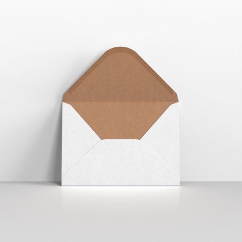 White Kraft Duolope V Flap Envelopes